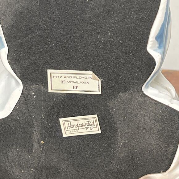 Fitz & Floyd 1979 2 Clown Bookends In Blue Bowler Hats & Shoes with Red Nose - Picture 10 of 11